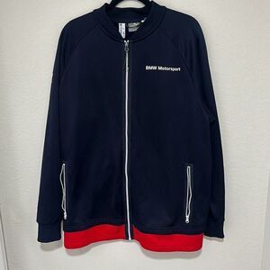 PUMA Mens Blue & Red‎ BMW Motorsport Bonded Full Zipper Team Bomber Jacket XXL